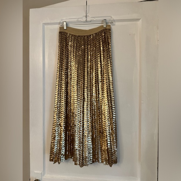 Gold sequined skirt, Maeve by Anthropology - Picture 2 of 3